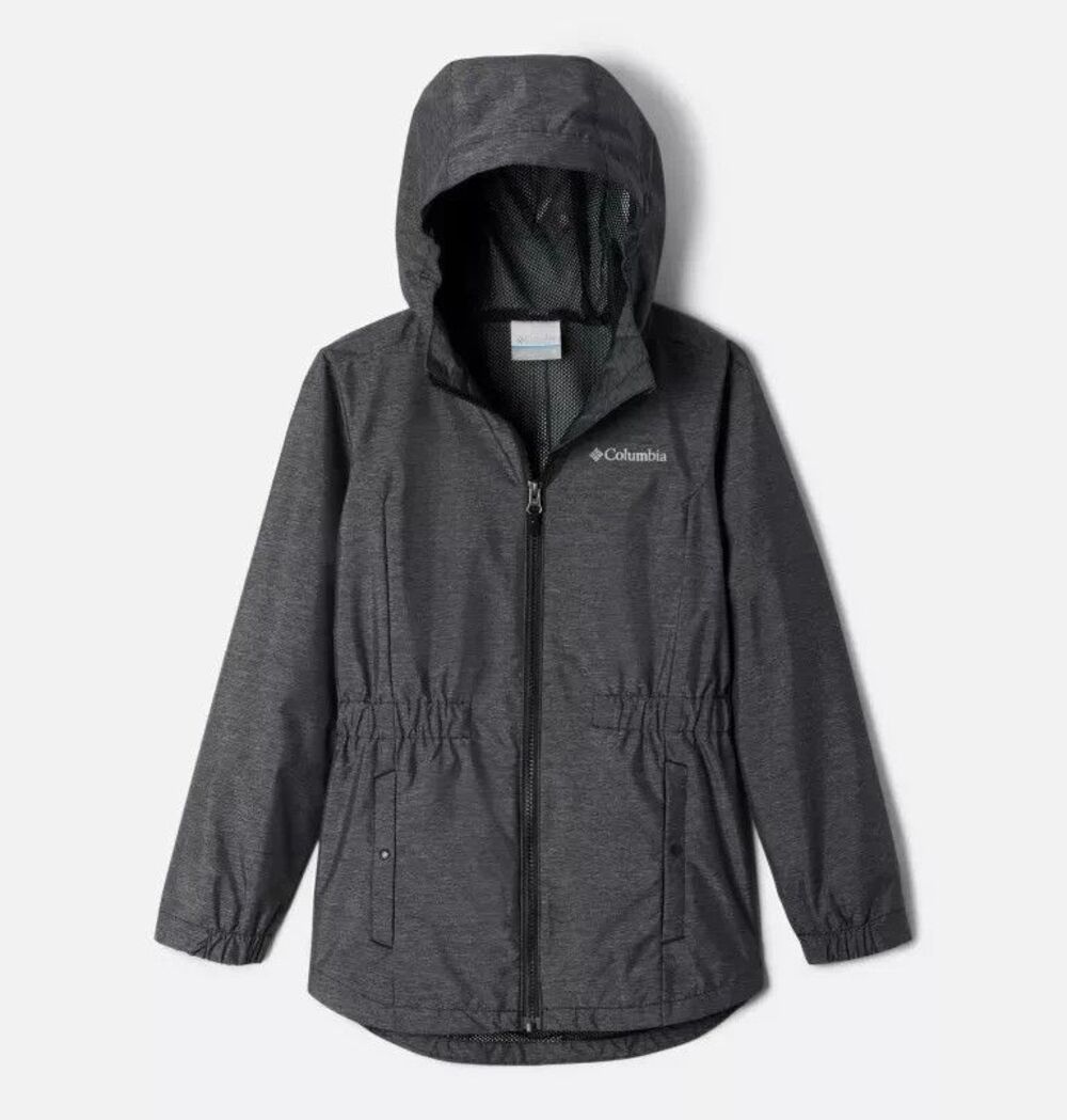 Columbia Lillian Ridge Black Jacket Girls Size XXS US 4-5 Zip Hooded Long Sleeve